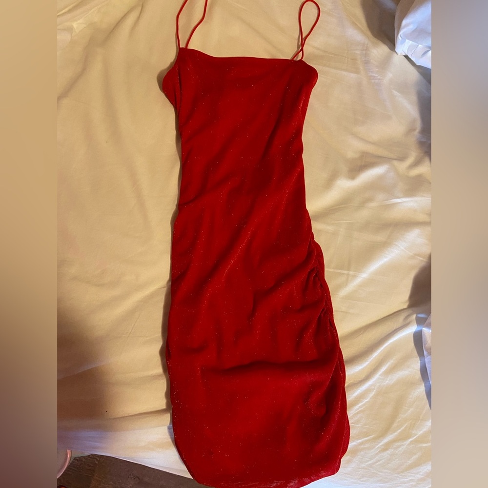 Sparkly open back dress